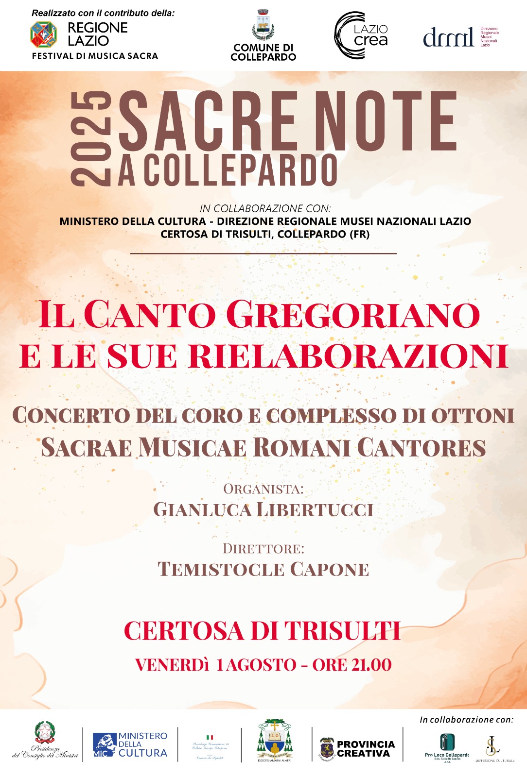Sacre Note a Collepardo 2025: il Canto Gregoriano e le sue rielaborazioni