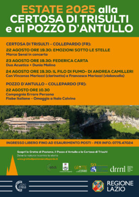 Estate 2025 – Certosa di Trisulti e Pozzo d’Antullo
