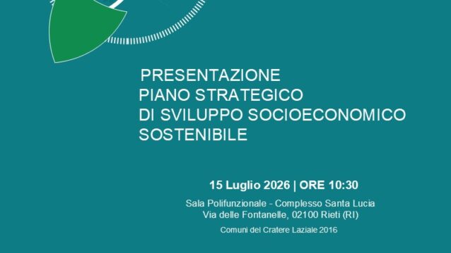 Presentazione Piano Strategico sviluppo socioeconomico sostenibile